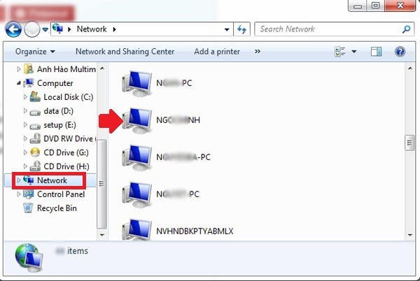 cài đặt máy in qua mạng LAN