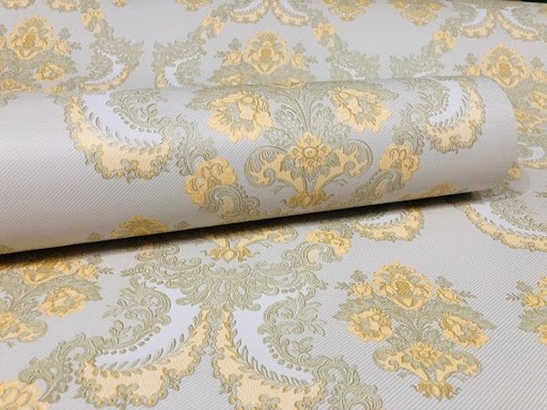 decal cuộn họa tiết vàng