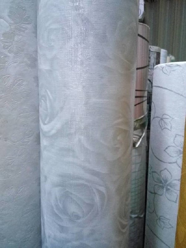 Giấy decalcuộn hoa hồng màu xám