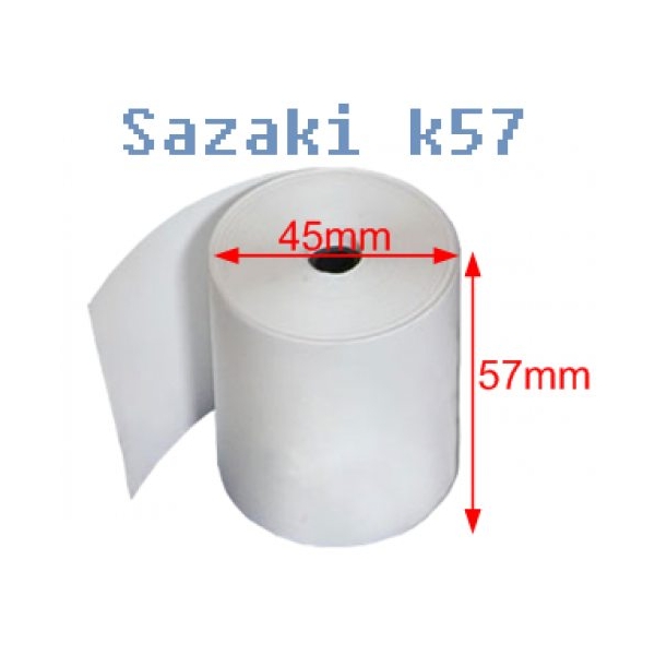 Giấy in nhiệt sazaki k57 - giấy in hóa đơn sazaki k57 đường kính 45mm