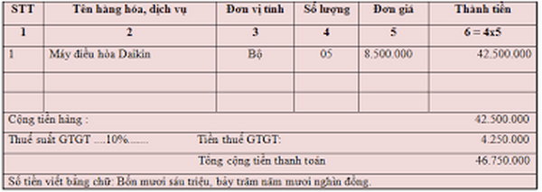 hóa đơn chiết khấu thanh toán