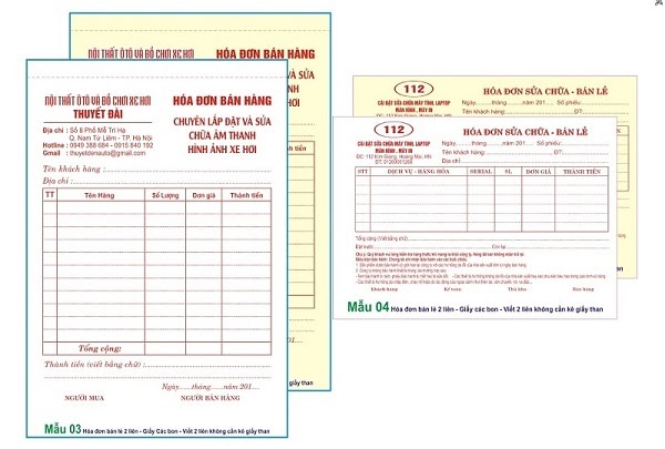 In hóa đơn phù hợp với yêu cầu của khách hàng