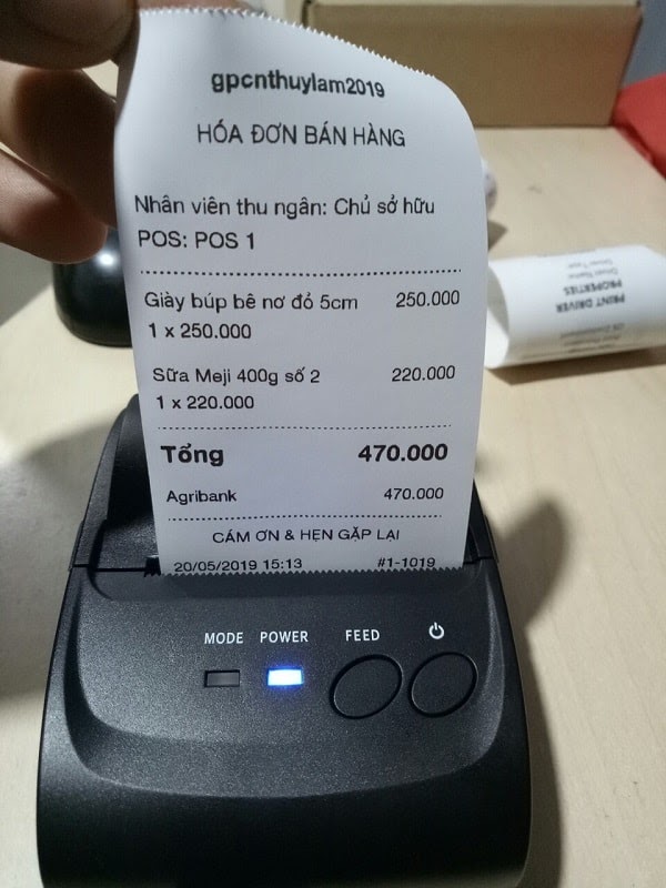 Tốc độ in của máy in hóa đơn