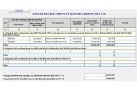 Hướng dẫn cách lập bảng kê hóa đơn mua vào