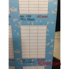 Decal mã vạch tomy a4 144 30 tem 67x28mm