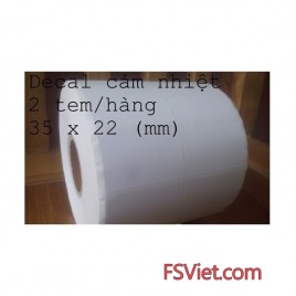 Giấy decal NHIỆT in mã vạch 02 tem 35x22mm