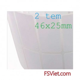Giấy decal in mã vạch 2 tem 46x25mm