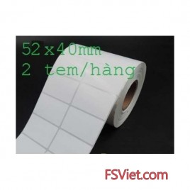 Giấy decal in mã vạch 02 tem 52x40mm