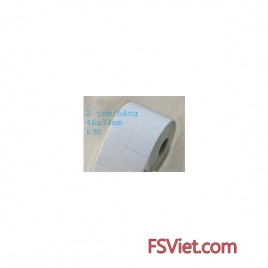 Giấy decal in mã vạch 2 tem 45x35mm