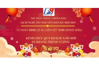 Công ty TNHH FSViet thông báo lịch nghỉ tết Nguyên Đán Kỷ Hợi 2019