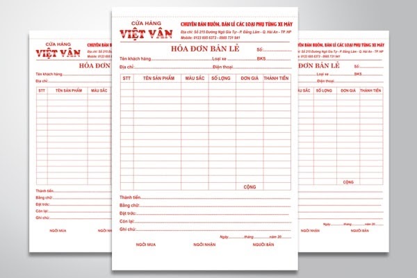 Các loại giấy in hóa đơn bán hàng thông dụng nhất hiện nay